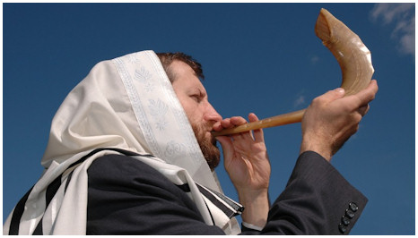 Blowing a Shofar